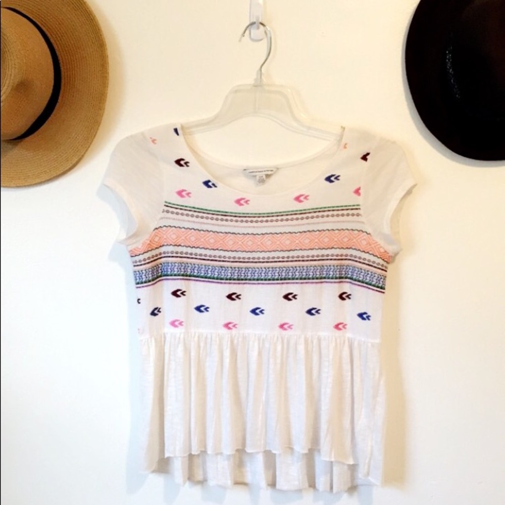 American Eagle • Peasant/boho top